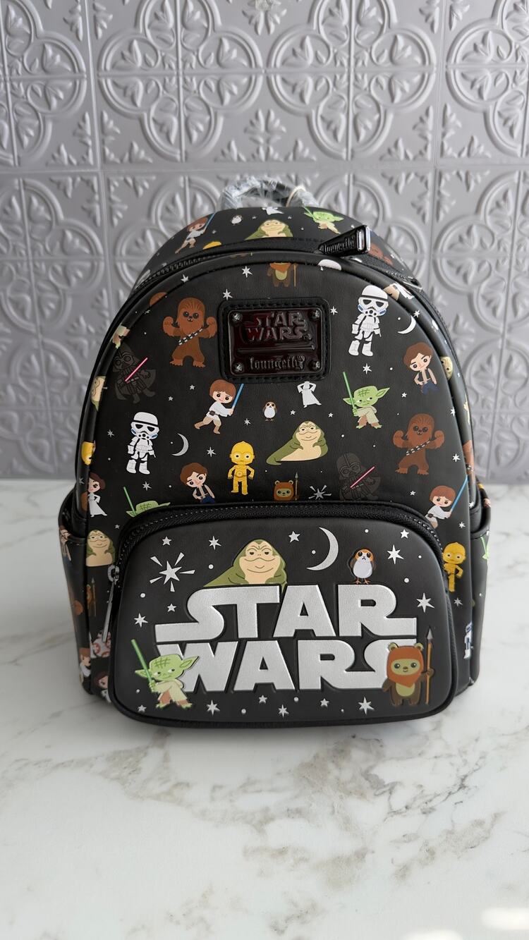 Disney Parks Loungefly Star Wars Chibi Character Mini Backpack NEW